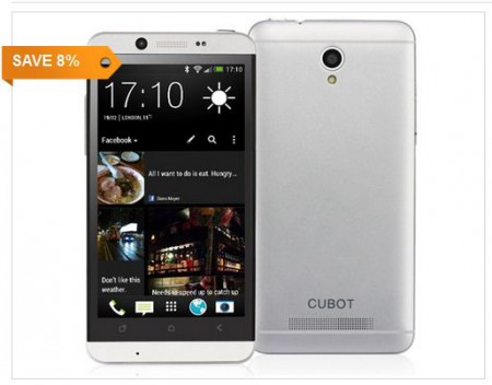  Cubot ONE 4.7 "capacitiva HD 1280x720 LTPS Android 4.2 Quad Core MTK6589T 1.5GHz 3G Smartphone Android de teléfono con conexión Wi-Fi gratuita, 5.0MP 12.0mp y doble cámara y GPS / A-GPS (1 GB de RAM y 8 GB de ROM) (Plata) SKU: MH0665S