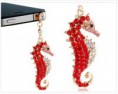 Diseño Crystal Hippocampus 3,5 mm Plug prueba de polvo para 3,5 mm Móviles Jack (Red) SKU: MX0061R